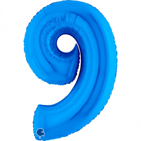Ballon aluminium chiffre Bleu foncé Blue 40inc Grabo
