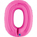 Ballon alu chiffre 0 rose fuchsia Fuxia 40inc Grabo