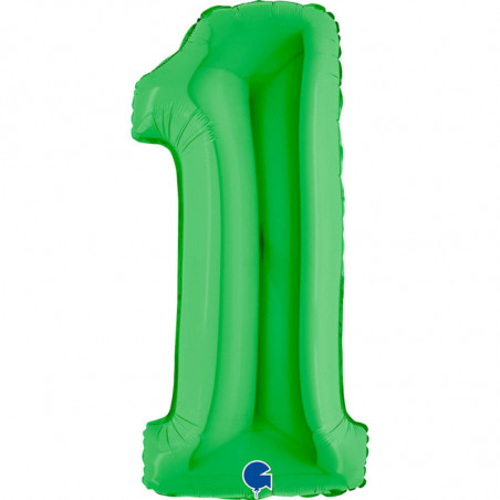Ballon alu chiffre Vert foncé Green 40inc Grabo