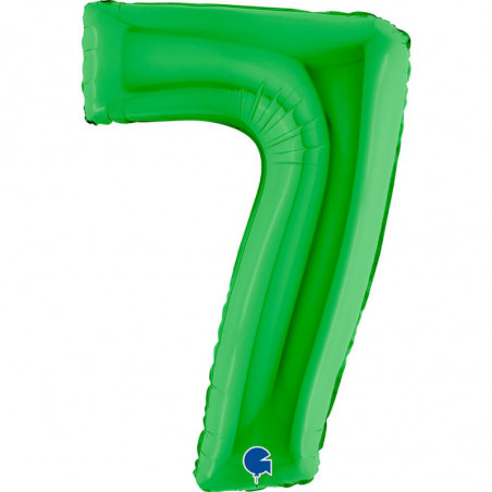 Ballon aluminium chiffre 7 Vert foncé Green 40inc Grabo