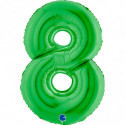 Ballon aluminium chiffre 8 Vert foncé Green 40inc Grabo