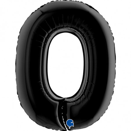 Ballon chiffre alu Noir Black 40inc Grabo