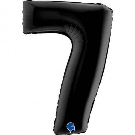 Ballon aluminium chiffre 7 Noir  Black 40inc Grabo