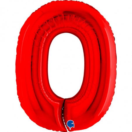 Ballon alu chiffre rouge Red 40inc Grabo