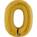 Ballon alu chiffre 0 - Gold 5 40inc
