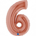 Ballon aluminium chiffre 6 Rose Gold 40inc Grabo