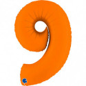 Ballon aluminium chiffre 9 Orange mat 40inc Grabo