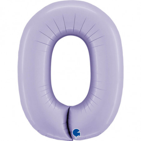 Ballon alu chiffre parme pastel Satin Lilac 40inc Grabo