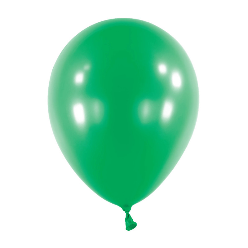 Ballons latex 11" ROND - 28CM - Vert foncé nacré Metallic Festive Green