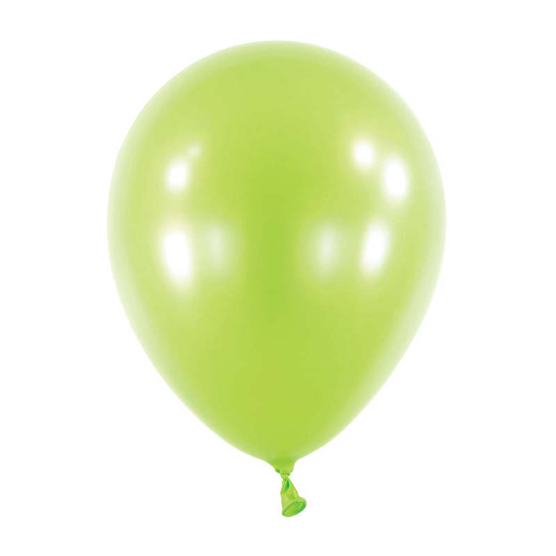 Ballons latex 11" ROND - 28CM - Vert anis nacré Metallic Kiwi Anagram