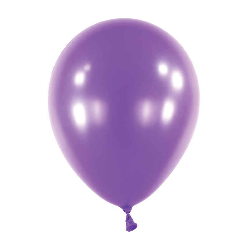 Ballons latex  11" ROND - 28CM - Violet nacré Metallic Purple Anagram
