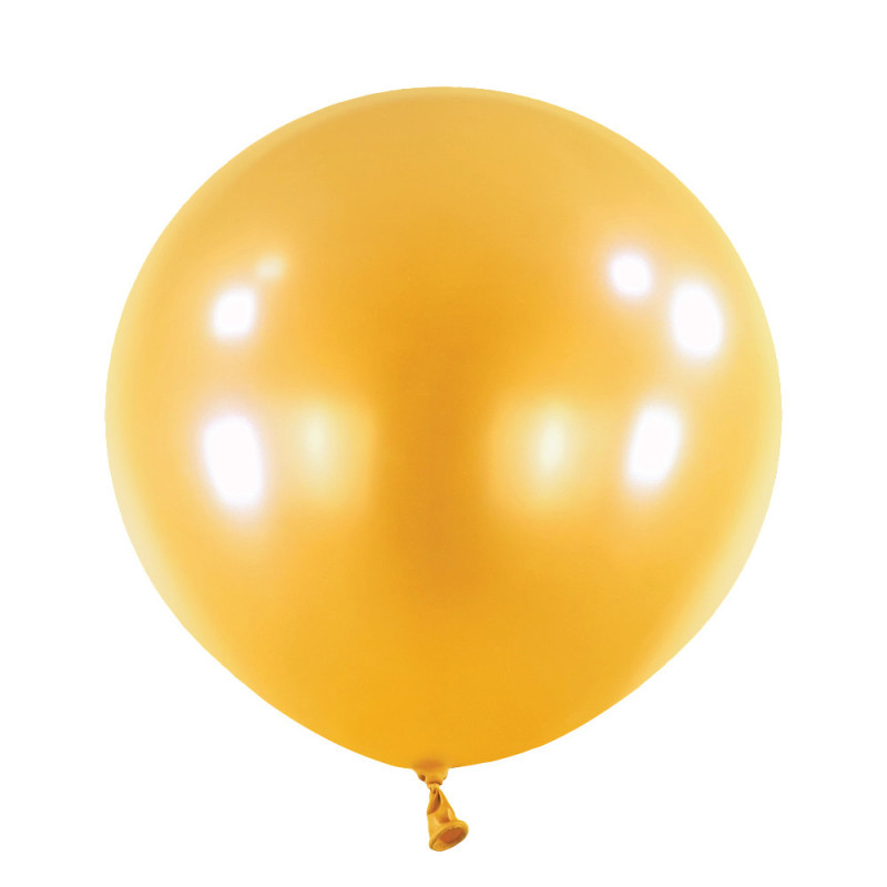 Ballons latex 24" ROND - 60CM - Doré Pearl Gold Anagram