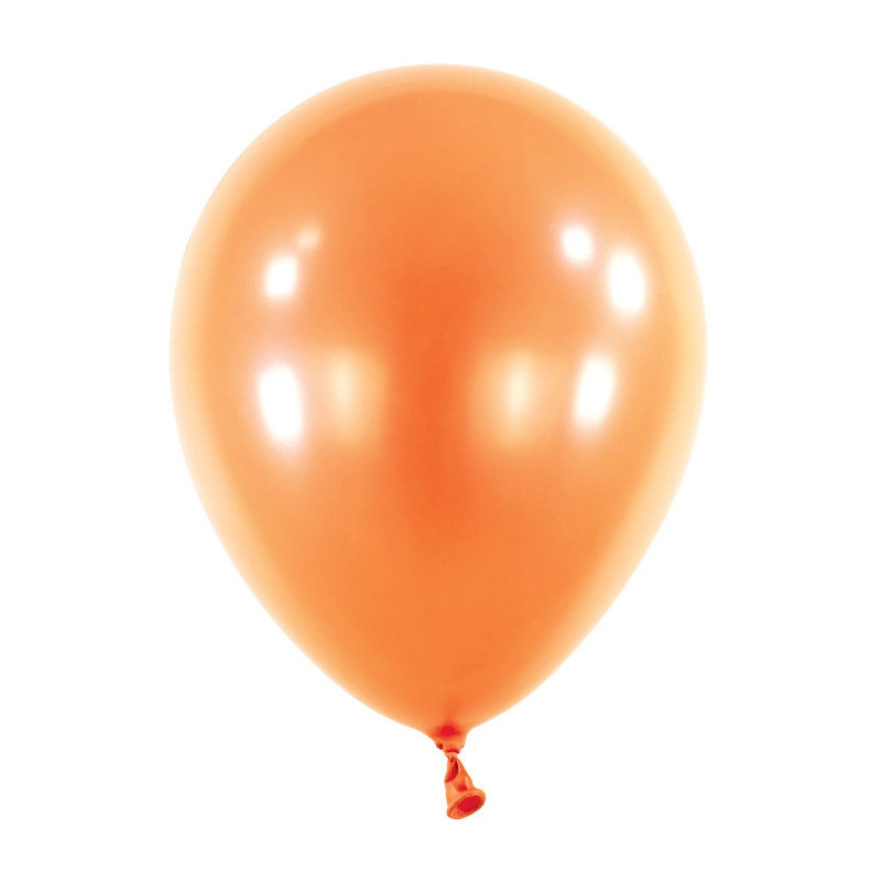 Mini Ballons latex 5" ROND - 13CM - Orange nacré Pearl Orange Peel Anagram