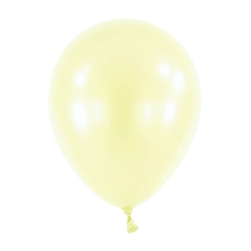 Mini Ballons latex 5" ROND - 13CM - Ivoire nacré Pearl Ivory