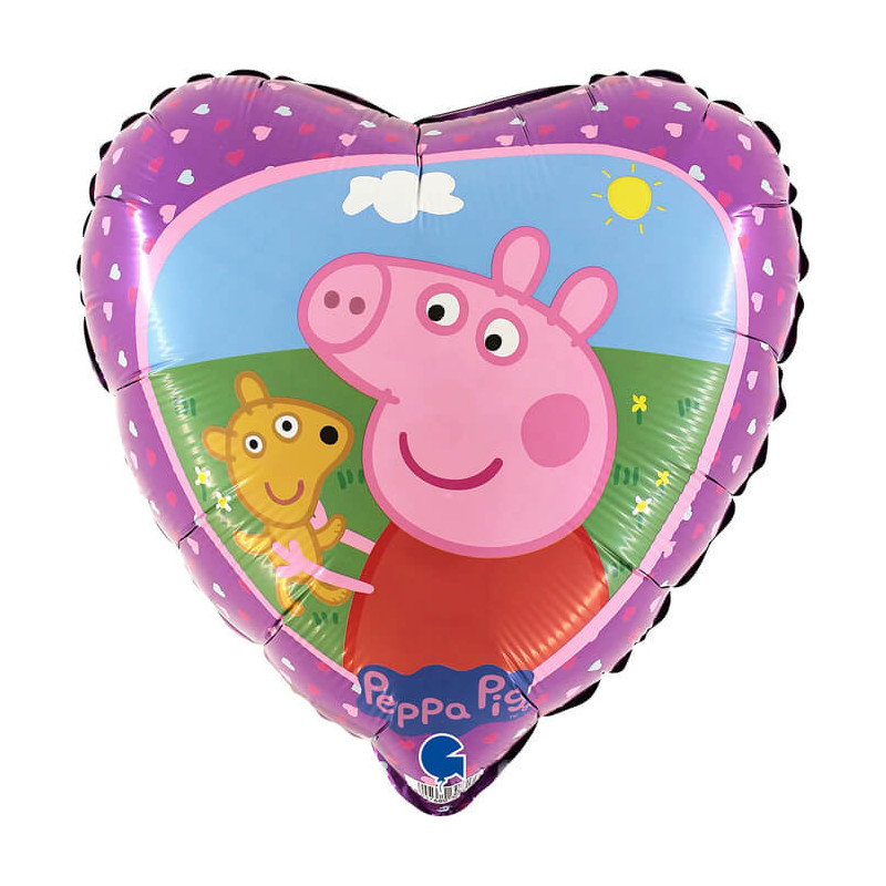 Ballon Coeur 45 cm – Licence Officielle Peppa Pig – Grabo