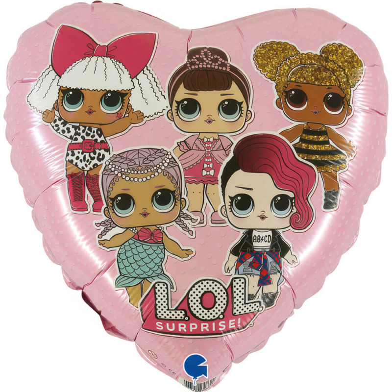 Ballon Cœur Rose 18" – Licences Poupées LOL Surprise – Grabo