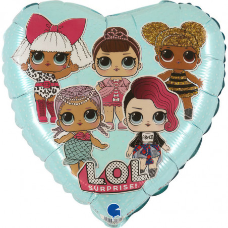 Ballon Cœur Bleu 18" Tiffany – Licences Poupées LOL Surprise – Grabo