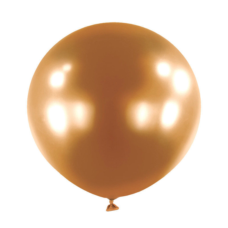 Ballons latex 24" ROND - 60CM - Bronze chromé Amber Anagram