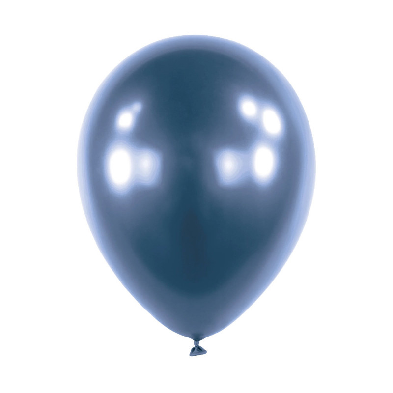 Mini Ballons latex  5" ROND - 13CM  - Bleu chromé Anagram