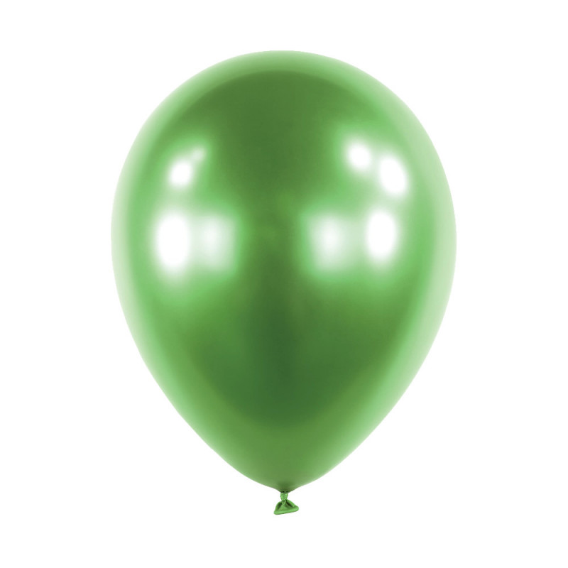 Mini Ballons latex  5" ROND - 13CM  - Vert chromé
