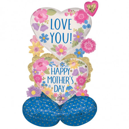 Ballon AirLoonz Fête des Mères avec Papillons - Mother's Day Vibrant Flutters