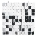 Panneaux Mur à Paillettes 30 X 30cm Sequin Argent