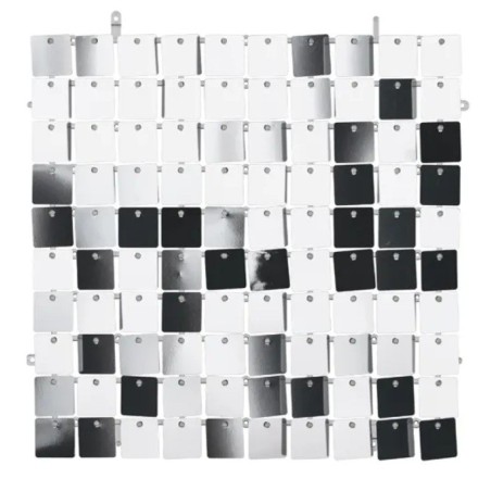 Panneaux Mur à Paillettes 30 X 30cm Sequin Argent