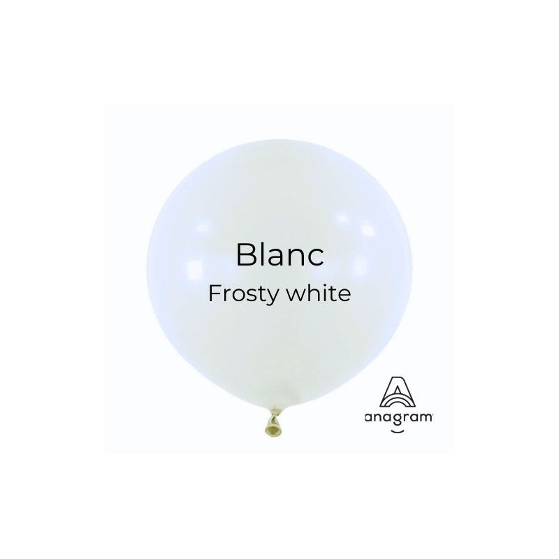 Ballons Latex 18" - 45 cm Blanc Mat Anagram