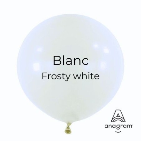 Ballons Latex 18" - 45 cm Blanc Mat Anagram