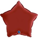 Ballon Alu Étoile Rouge Intense – 18" Satin Rubin Red – Grabo