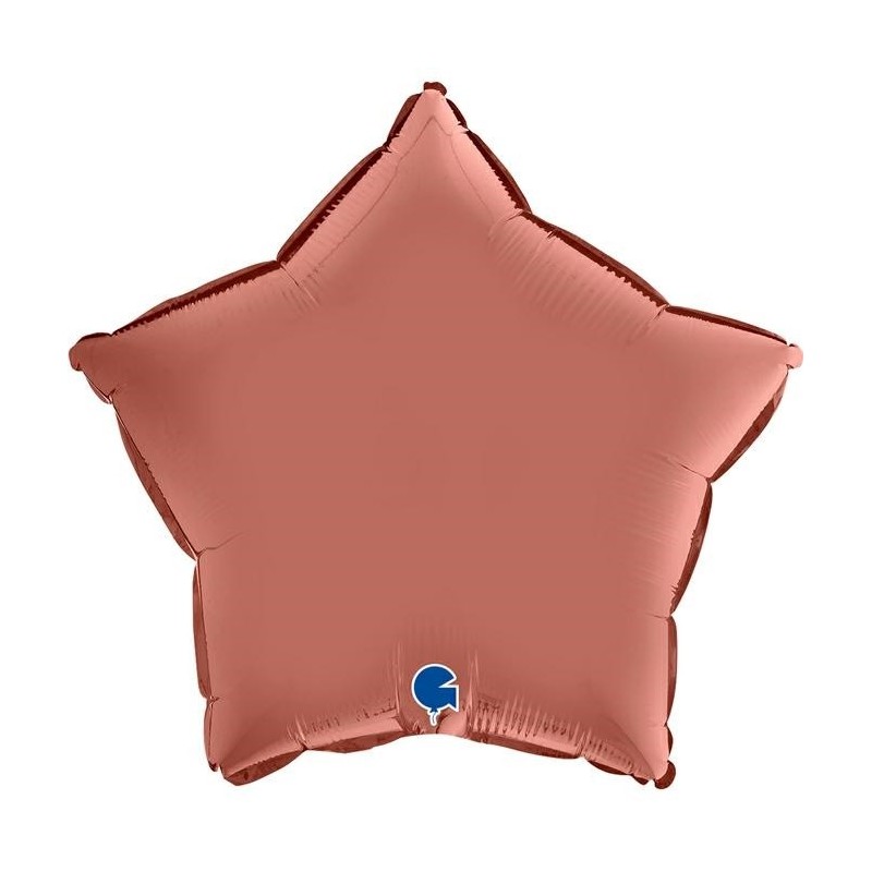 Ballon Alu Étoile Rose Gold Satin – 18" – Grabo