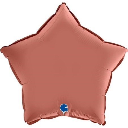 Ballon Alu Étoile Rose Gold Satin – 18" – Grabo