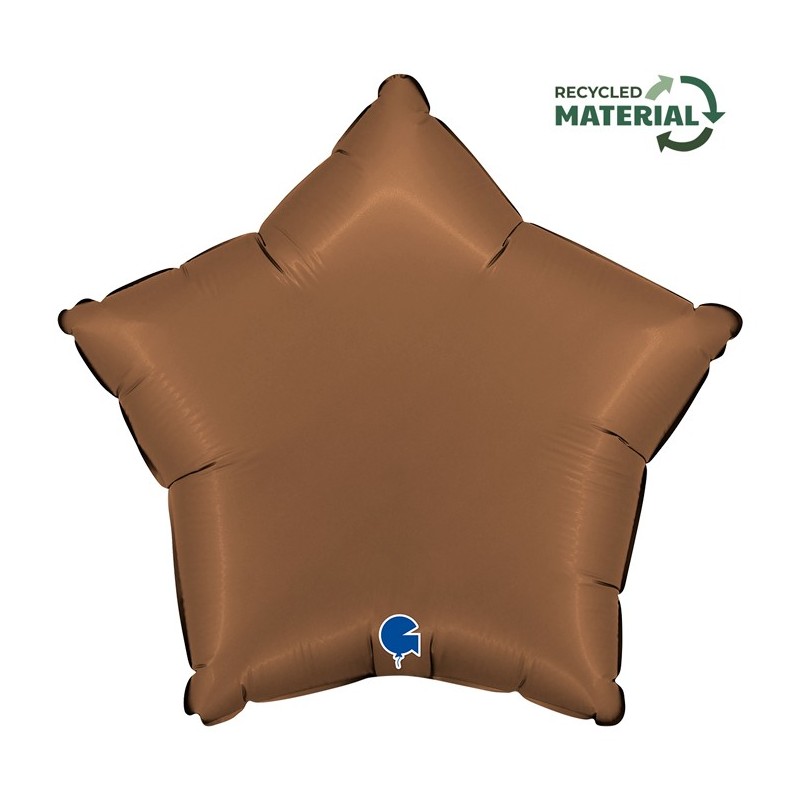 Ballon Alu Étoile Marron Chocolat – 18" – Grabo