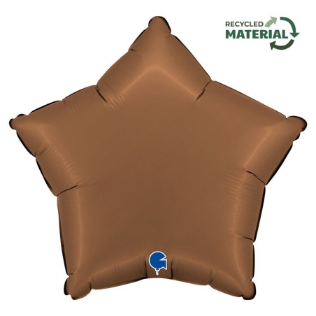 Ballon Alu Étoile Marron Chocolat – 18" – Grabo