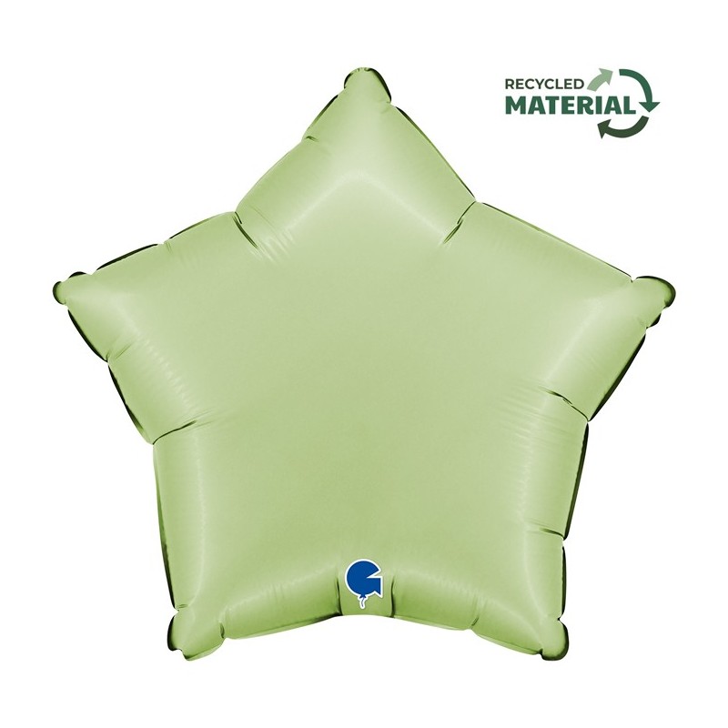 Ballon Alu Étoile Vert Olive – 18" – Grabo