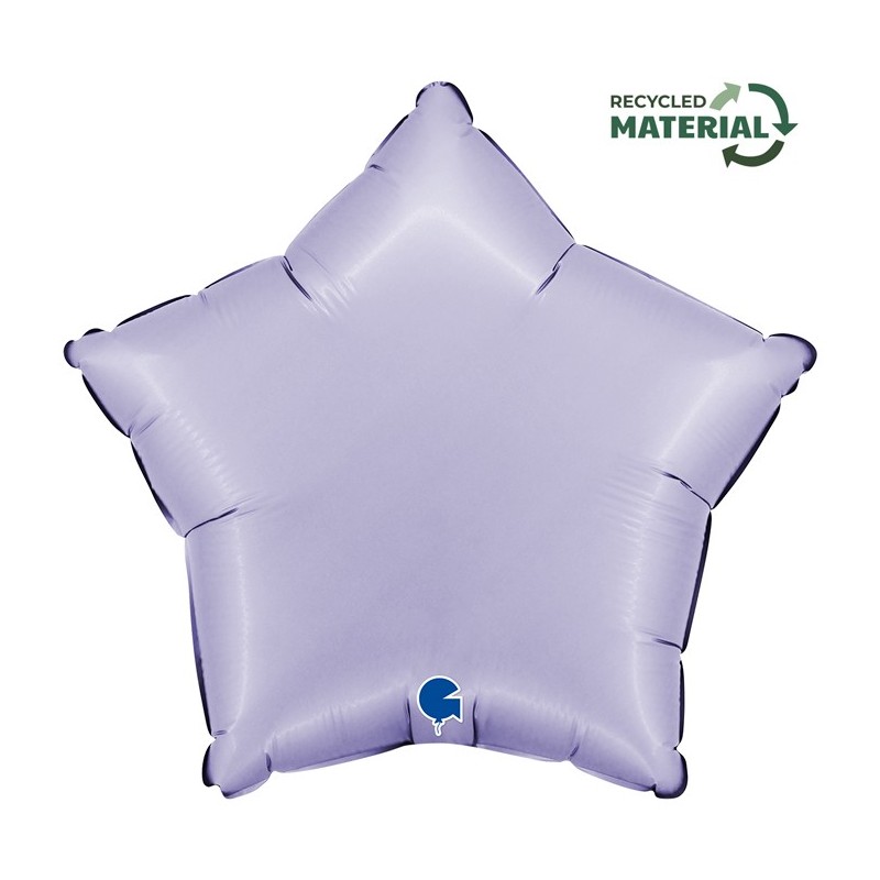Ballon Alu Étoile Parme Satin – 18" – Grabo