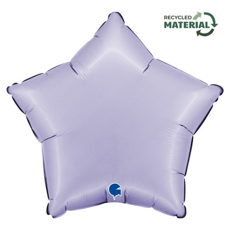 Ballon Alu Étoile Parme Satin – 18" – Grabo