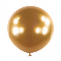 Ballons latex 24" ROND - 60CM - Doré chromé Satin Luxe Gold Anagram