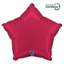 Ballon Alu Étoile Rouge Cerise Satin Cherry – 18" – Grabo