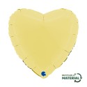 Ballon Alu Cœur Jaune Pastel – 18" – Grabo