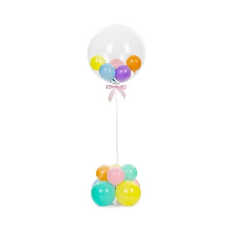 Centre de Table Transparent avec Socle Stable – 72 cm – Party Déco