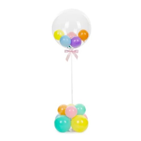 Centre de Table Transparent avec Socle Stable – 72 cm – Party Déco
