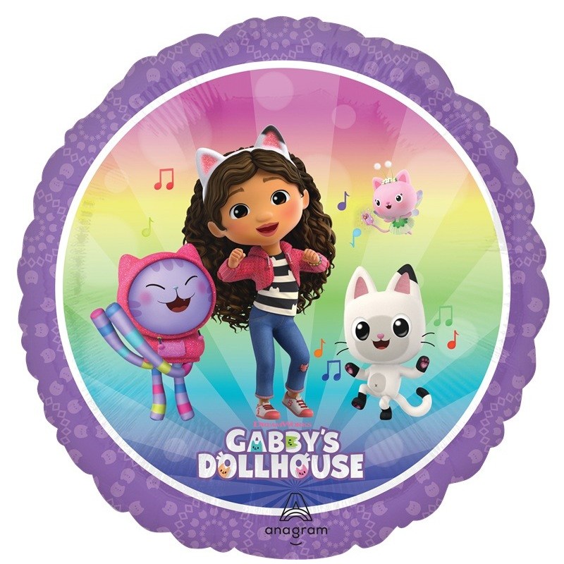 Ballon Alu Rond Gabby's Dollhouse Party – 45 cm – Anagram