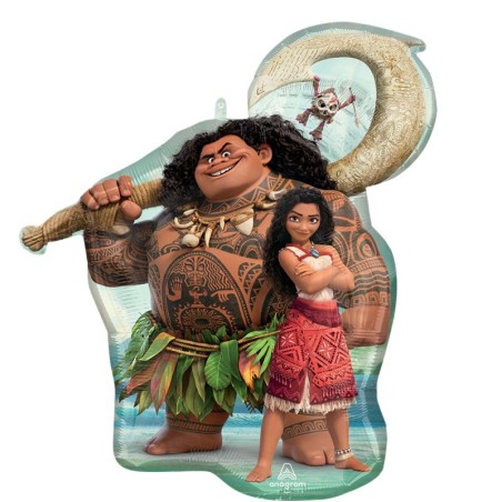 Ballon XL SuperShape Vaiana & Maui – 58 x 66 cm – Anagram