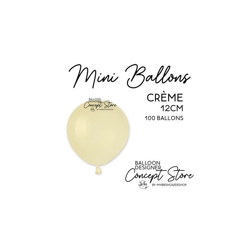 Mini Ballons Latex 5" – 12 cm Crème