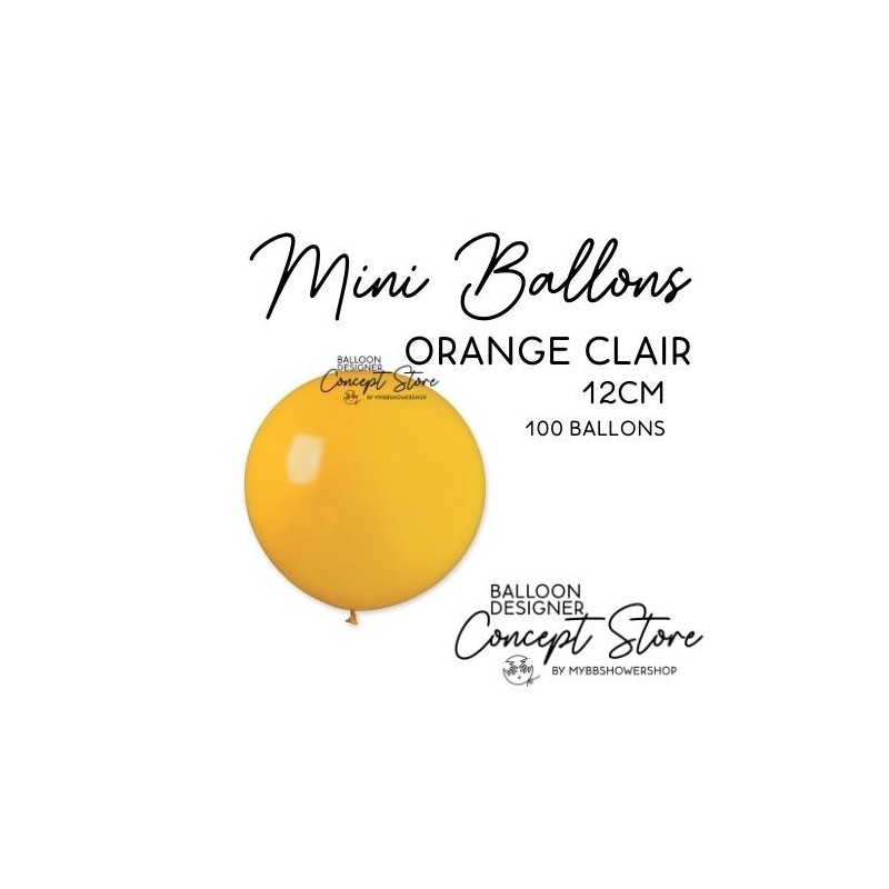 Mini Ballons Latex 5" – 12 cm Orange Clair
