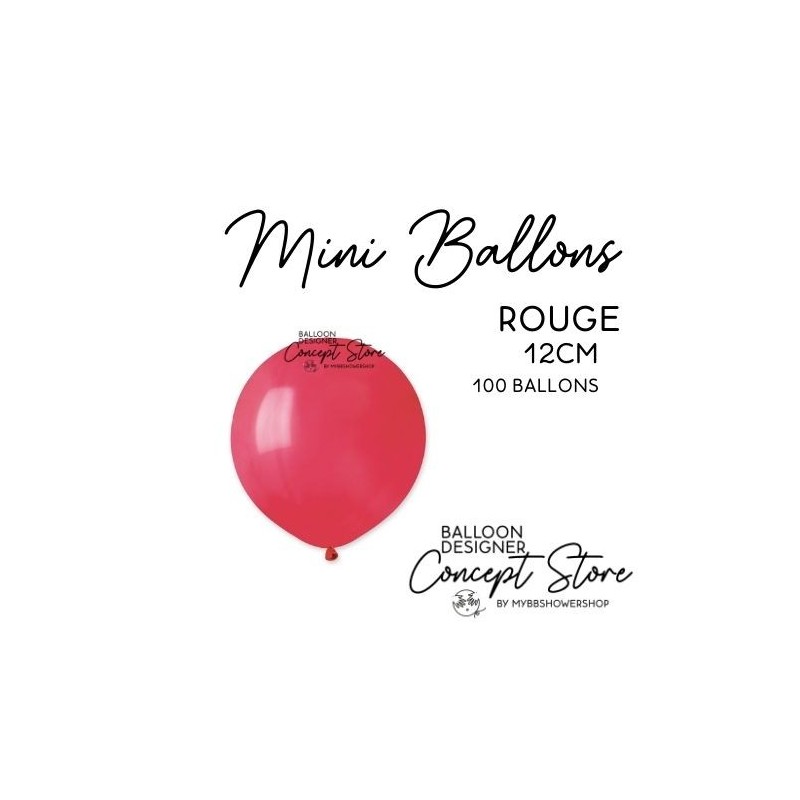 Mini Ballons Latex 5" – 12 cm Rouge