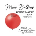 Mini Ballons Latex 5" – 12 cm Rouge Nacré