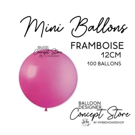 Mini Ballons Latex 5" – 12 cm Rose Framboise