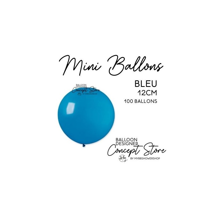 Mini Ballons Latex 5" – 12 cm Bleu